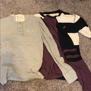 3 early 2000s style long sleeve shirts/sweaters